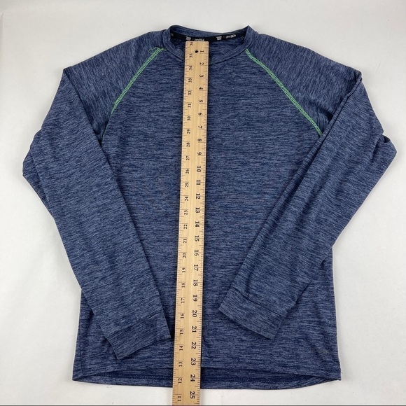 Tek Gear Dry Tek Tshirt Mens Blue Long Sleeve Crew Neck - Picture 5 of 7